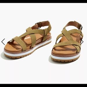 Madewell Aubrey Sandal in Nubuck Leather SZ 11